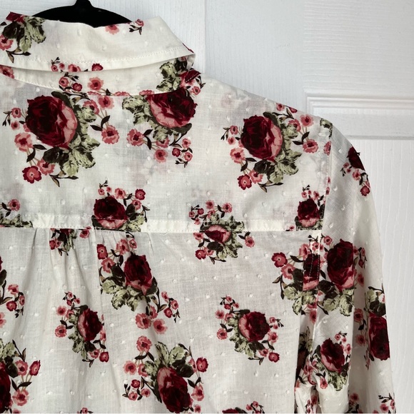 SWISS DOT FLORAL BUTTON DOWN BY DENVER HAYES - Picture 6 of 9